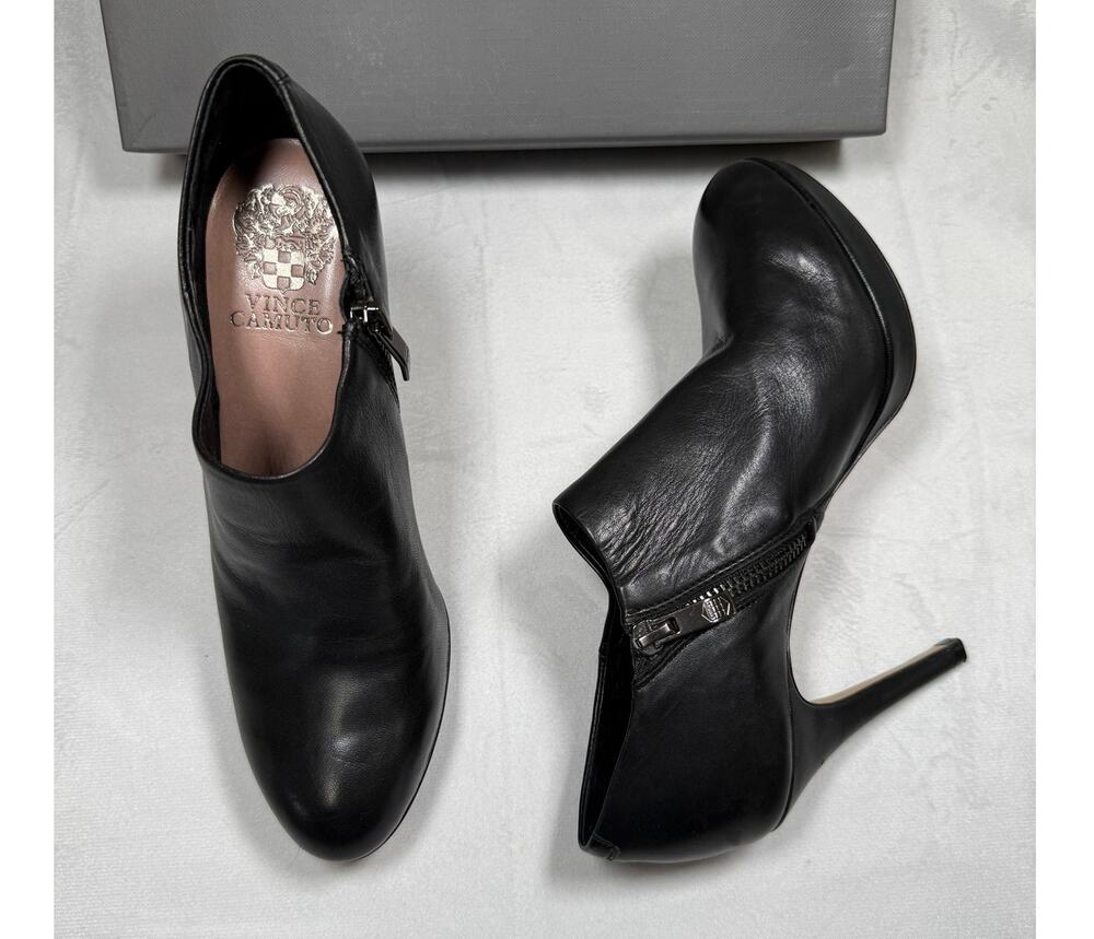 Vince Camuto Nappa Leather Elvin Bootie Platform Heel 7M